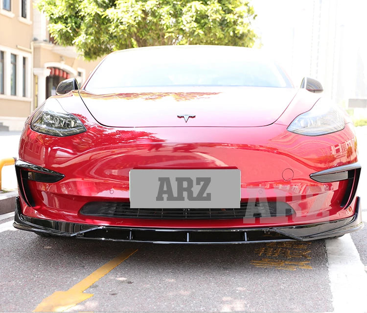 Carbon Fiber Body Kit Rear Spoiler Diffuser Side Skirt Front Bumper Lip Accessories For Tesla Model 3 Y 2018 2019 2016-2022
