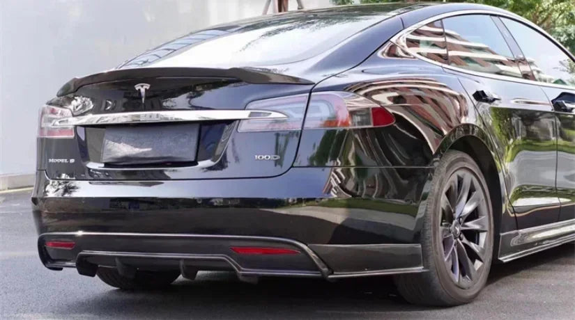 New! For Tesla Model S 2016 2017 2018 2019 2020 Real Carbon Fiber Bumper Front Lip Rear Diffuser Side Skirts Spoiler Body kit
