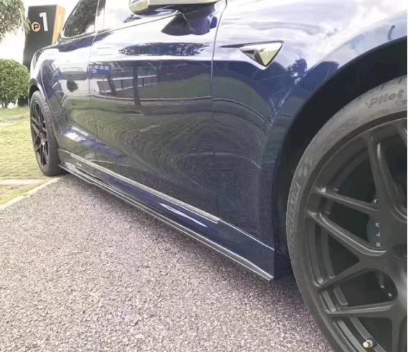 New! For Tesla Model S 2016 2017 2018 2019 2020 Real Carbon Fiber Bumper Front Lip Rear Diffuser Side Skirts Spoiler Body kit