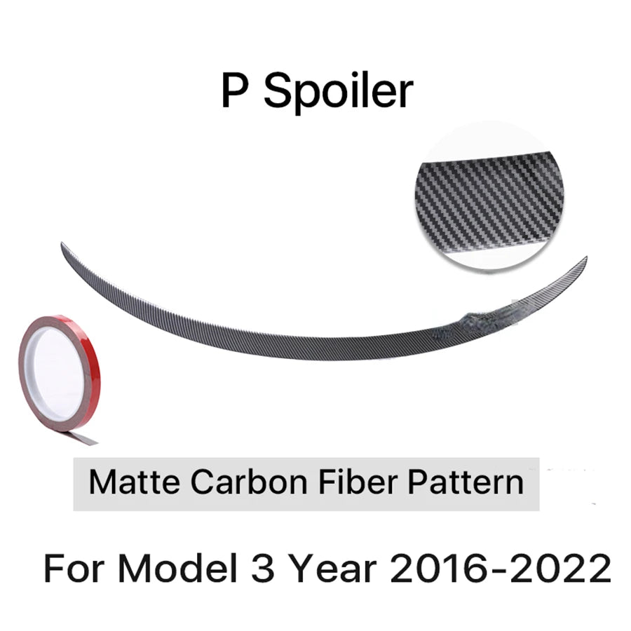 Carbon Fiber Body Kit Rear Spoiler Diffuser Side Skirt Front Bumper Lip Accessories For Tesla Model 3 Y 2018 2019 2016-2022