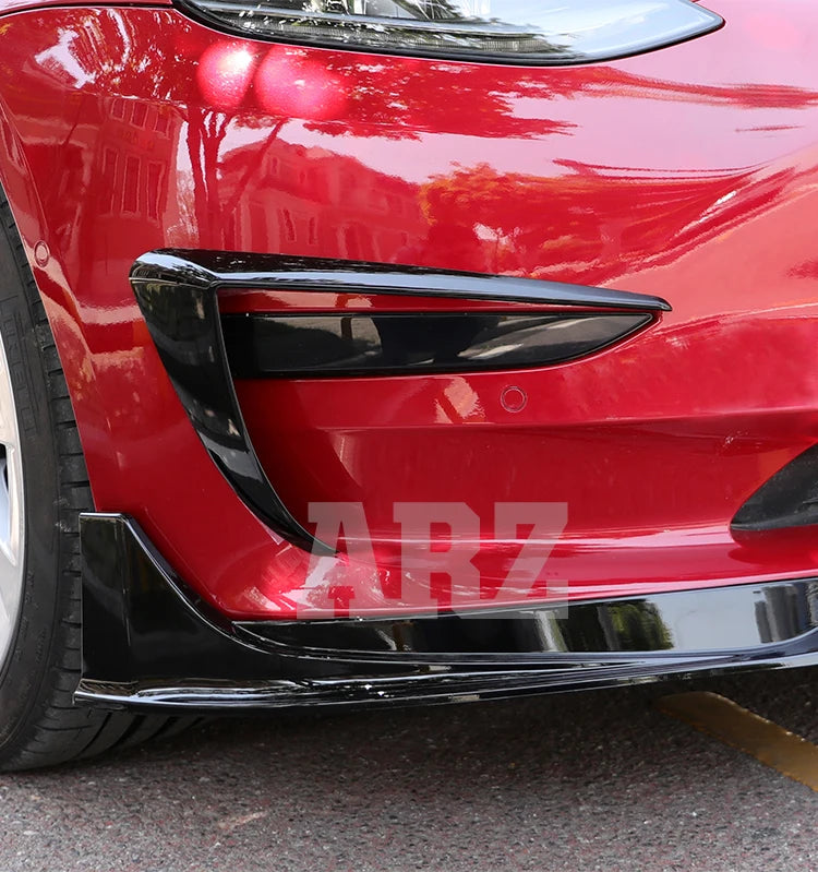 Carbon Fiber Body Kit Rear Spoiler Diffuser Side Skirt Front Bumper Lip Accessories For Tesla Model 3 Y 2018 2019 2016-2022