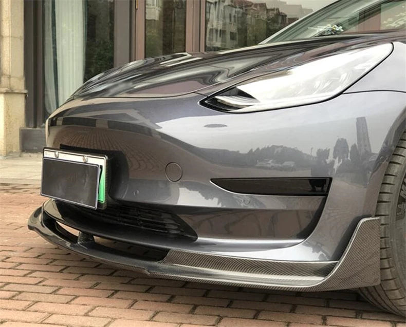 High Quality REAL Carbon Fiber For Tesla Model 3 2019 2020 2021 2022 2023 Front Lip Rear Diffuser Body Side Skirt Kit Spoiler