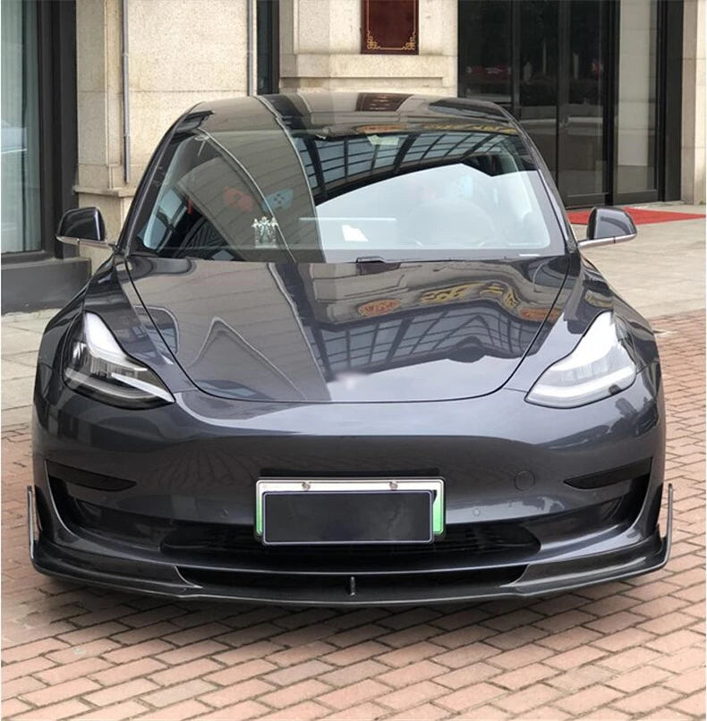 High Quality REAL Carbon Fiber For Tesla Model 3 2019 2020 2021 2022 2023 Front Lip Rear Diffuser Body Side Skirt Kit Spoiler