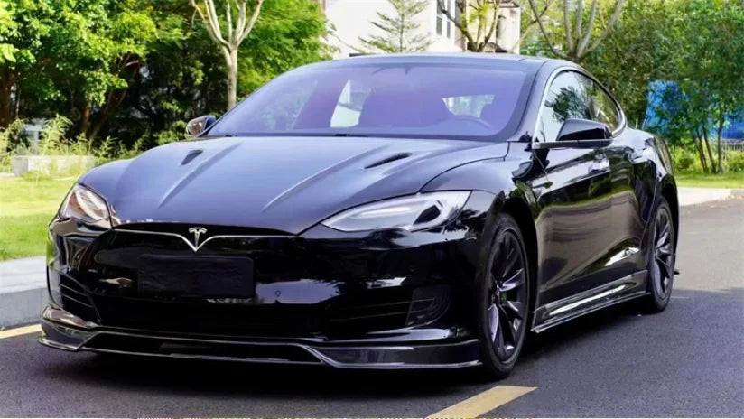 New！ For Tesla Model S 2016 2017 2018 2019 2020 Real Carbon Fiber Bumper Front Lip Rear Diffuser Side Skirts Spoiler Body kit