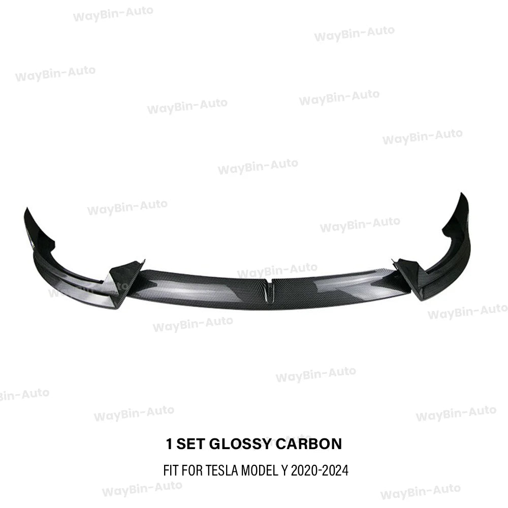 Model 3 Highland 2024 Front Lip For Tesla Model 3 Y AD Front Bumper Lip Glossy Black Carbon Spoiler Auto Body kits Tuning