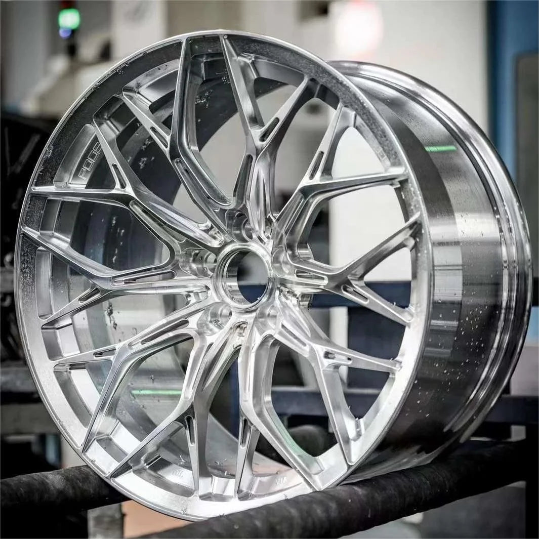 YTD Custom Luxury 16/17/18/19/20/21 Inch Polished Silver Forged Racing Car Wheels Rim 5x112/114.3/120 Alloy Passenger Car Wheels