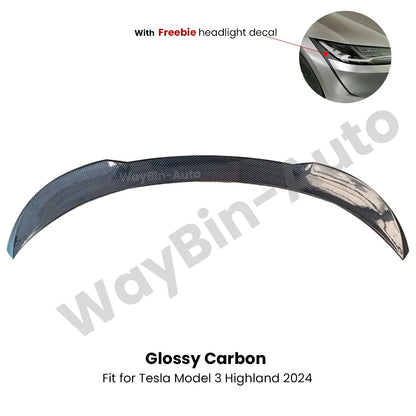 Model 3 Highland 2024 Front Lip For Tesla Model 3 Y AD Front Bumper Lip Glossy Black Carbon Spoiler Auto Body kits Tuning