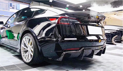 High Quality REAL Carbon Fiber For Tesla Model 3 2019 2020 2021 2022 2023 Front Lip Rear Diffuser Body Side Skirt Kit Spoiler