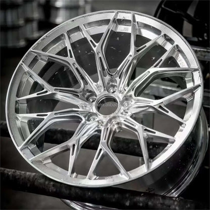 YTD Custom Luxury 16/17/18/19/20/21 Inch Polished Silver Forged Racing Car Wheels Rim 5x112/114.3/120 Alloy Passenger Car Wheels